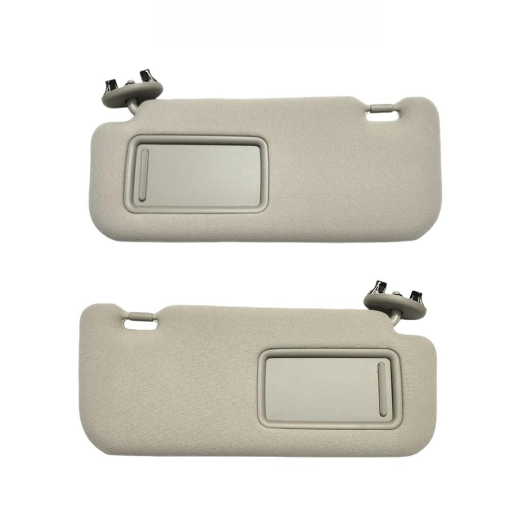 For Toyota Corolla 2007, 2008, 2009, 2010 2011 2012 2013 Grey and Beige Left and Right Car Sun Visors with Vanity Mirrors