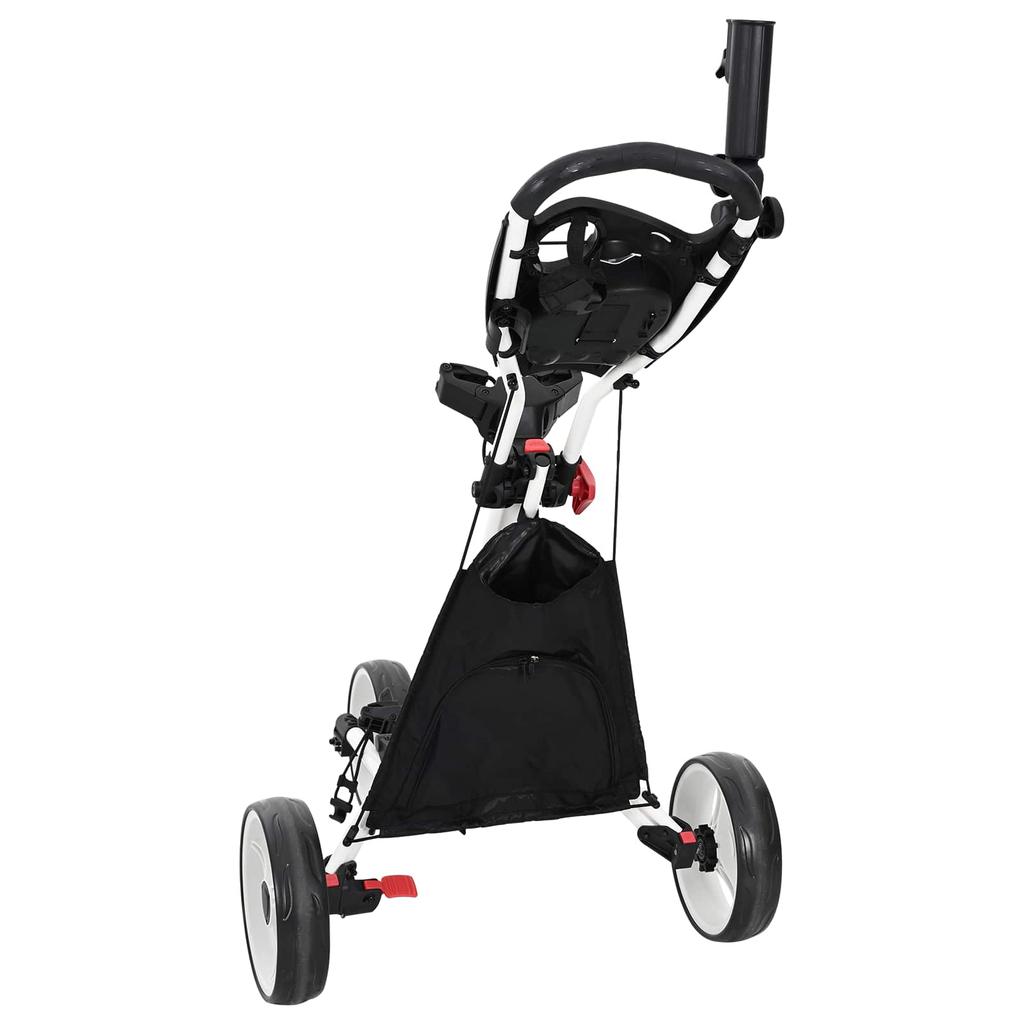 Golf Trolley Black and White 100 x 69 x 114 cm Aluminum