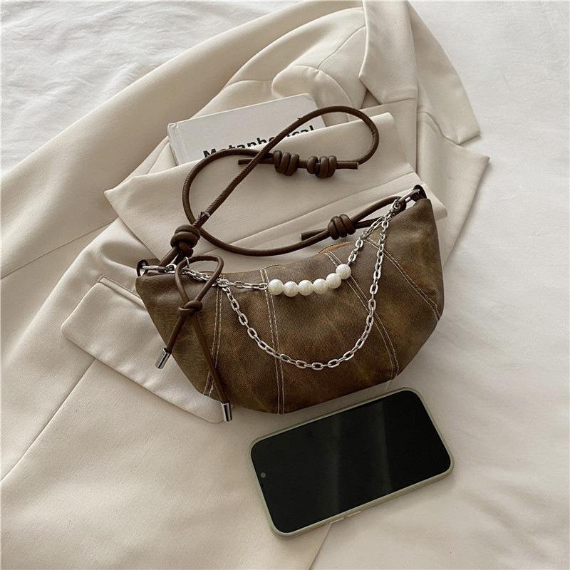 Fashion Bag Women's Simple Casual Dumpling Bag Summer New Niche High Value Trend Oblique Span Bag