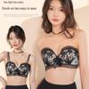 Elegant Black Lace Push-Up Bra & Panty Set with Wireless Side Support for Small Chest