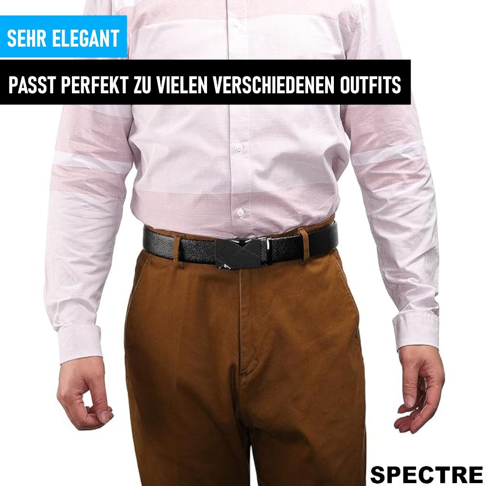 SPECTRE Belte Automatisk Spenne Svart Lær Herrebelte Elegant Bukser Jeans