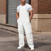 Men's Loose Fit Cargo Overalls Wide Leg Jumpsuit with Multi-Pocket Utility Storage