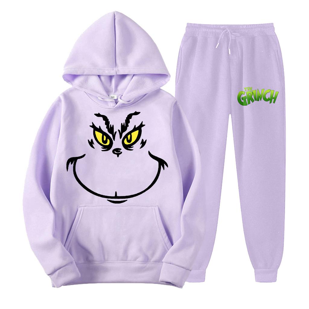 Women's Hooded Sports Tracksuit Unisex Two-Piece Running Outfits Long Sleeve Pullover Hoodies Sweatshirt+Sweatpants Set