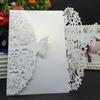 10pcs Delicate Carved Invitation Card Romantic Butterfly Paper Card Laser Cut Wedding Invitation Card