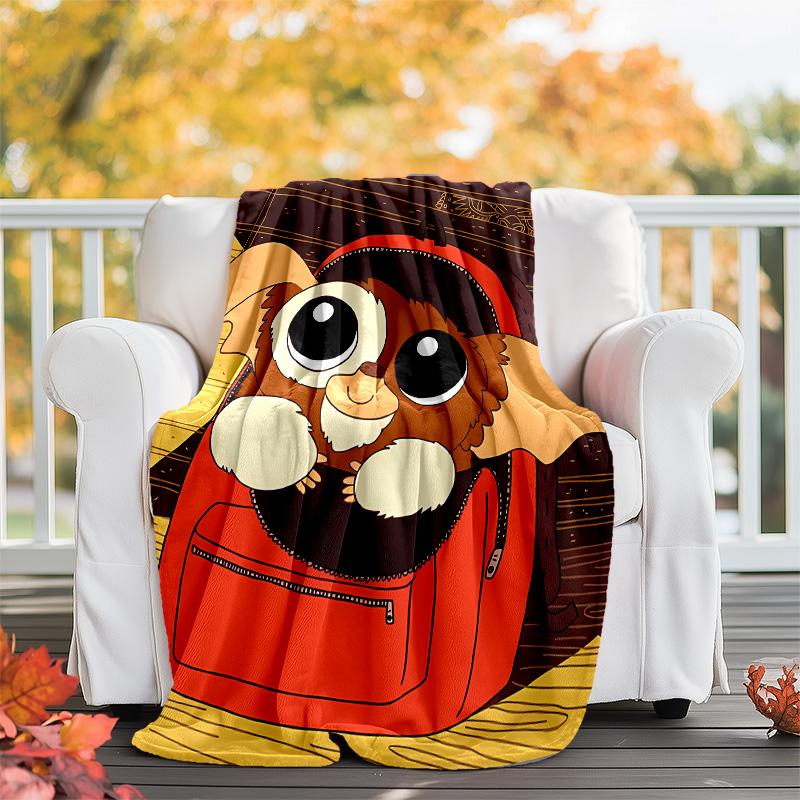 Gremlins printed throw blanket—lightweight,soft,warm;versatile blanket for all seasons—perfect as &air-conditioning throw,nap blanket