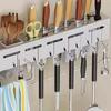 10 Bucăți - Cârlige cu Clips Snap-On Pentru Rafturi cu Sârmă, Rafturi și Grătare pentru Chiuvetă - Umerașe Versatile Tip Cârlig J Pentru Bucătărie și Birou