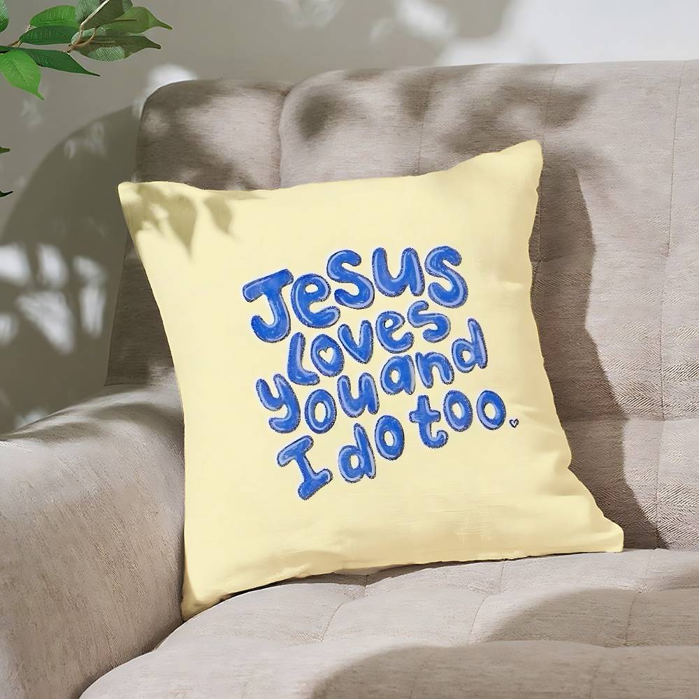 Verse Of The Christian Bible Jesus Pillow Case Cushion Cover Soft Cute Pillow Case For Car Sofa Pillowcase Polyester With Zipper