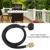 4ft Propane Adapter Hose 1lb To 20lb Propane Convert Hose with QCC1 Type Brass Connector for Gas Cylinder Grill Stoves
