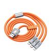 120W Zinc Alloy 3-in-1 Type-C Cable for Apple & Android Phones