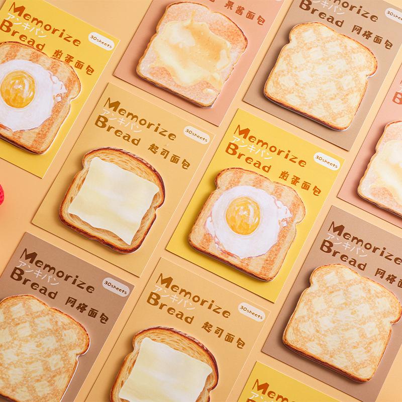 Creative Cute Bread-Shaped Sticky Notes