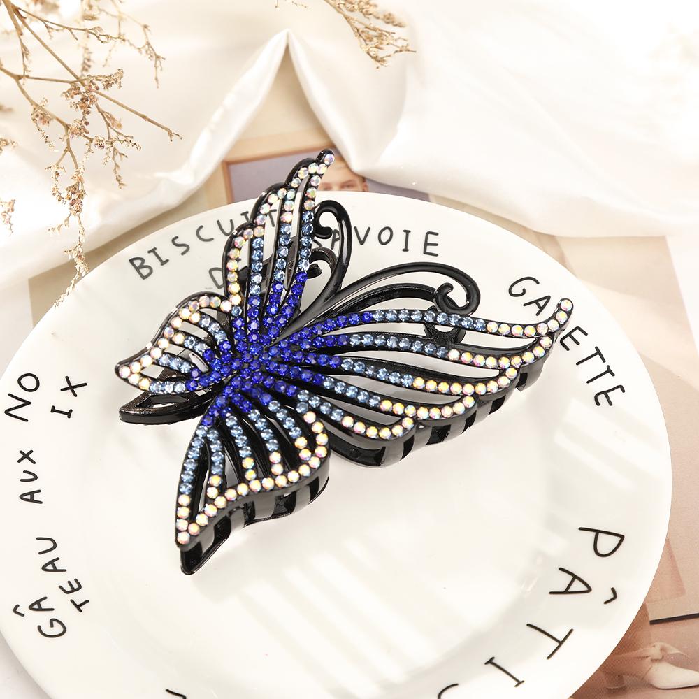 Rhinestone Butterfly  Hair Claw Clips Hair Claw For Women Elegant Ponytail Holder Hairpins Hair Crab Fashion Hair Accessories