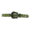 Leopard Print Rhinestone Leather Belt - Y2K Style for Women