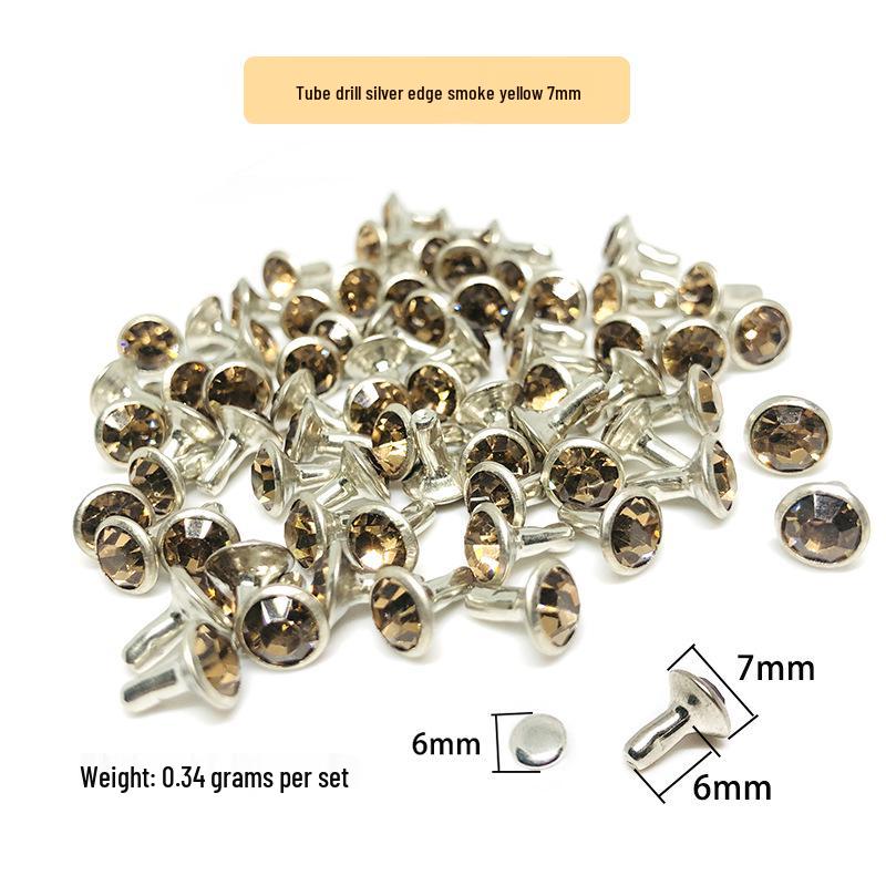Spot Sale: Multi-Faceted Rivet with Rhinestones for Clothing, Bags, and Accessories - Pointed Bottom Glass Crystal Decor