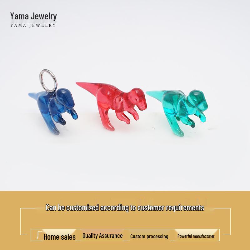 

Resin Dinosaur Pendant Figurine - Jewelry Accessory & Decor Custom зелёный
