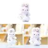 Plush Bunny Keychain With Floral Design For Girls Gift And Bag Decor