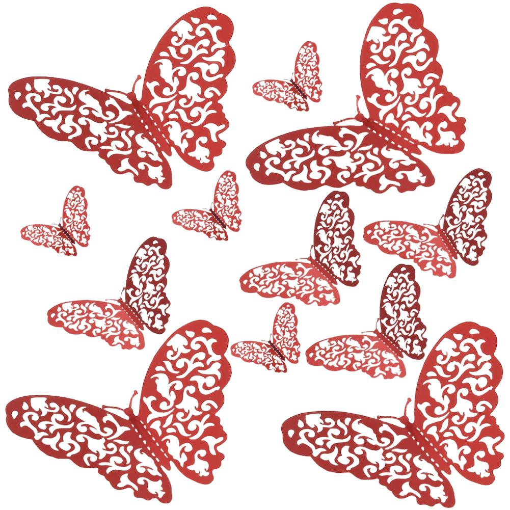 3D Butterfly Wall Stickers Hollow Design for Living Room Bedroom Hallway Decor Indoor Wall Art Wedding Party PET Decoration