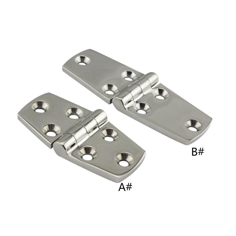 Durable Marine 316 Stainless Steel Flush Strap Hinge Door Hinge for Marine Fishing Yacht RVsDinghy Home Desk Replacement