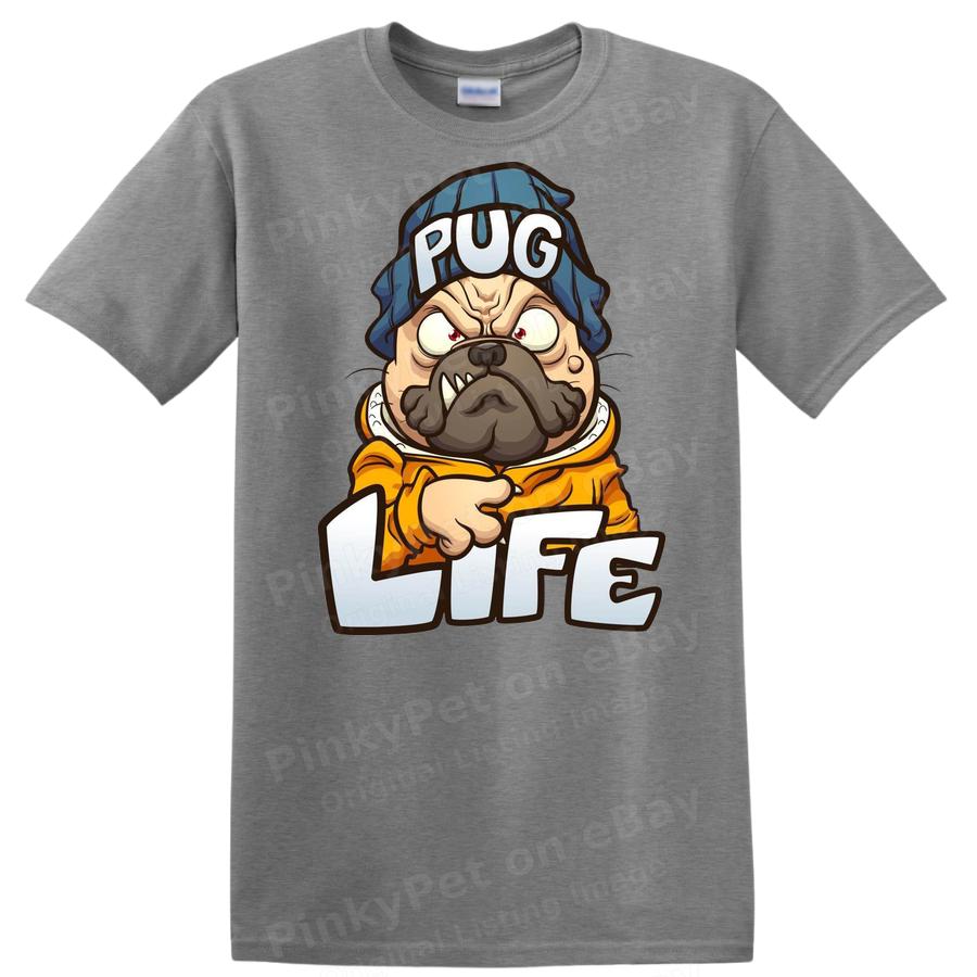 Pug Life Graphic T Shirt for Dog Lovers Funny Cute Tee Gift Idea