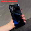 2DFlat Samsung Phone Case Deep Blue Geometric Layered Design Applicable To Galaxy S22 S23 S24 S25ULTRA S26 A12 A13 A14 A15 A16