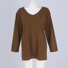Women's Tops Three-quarter Sleeve Shirt V-neck Loose Casual Shirt Print T-shirt