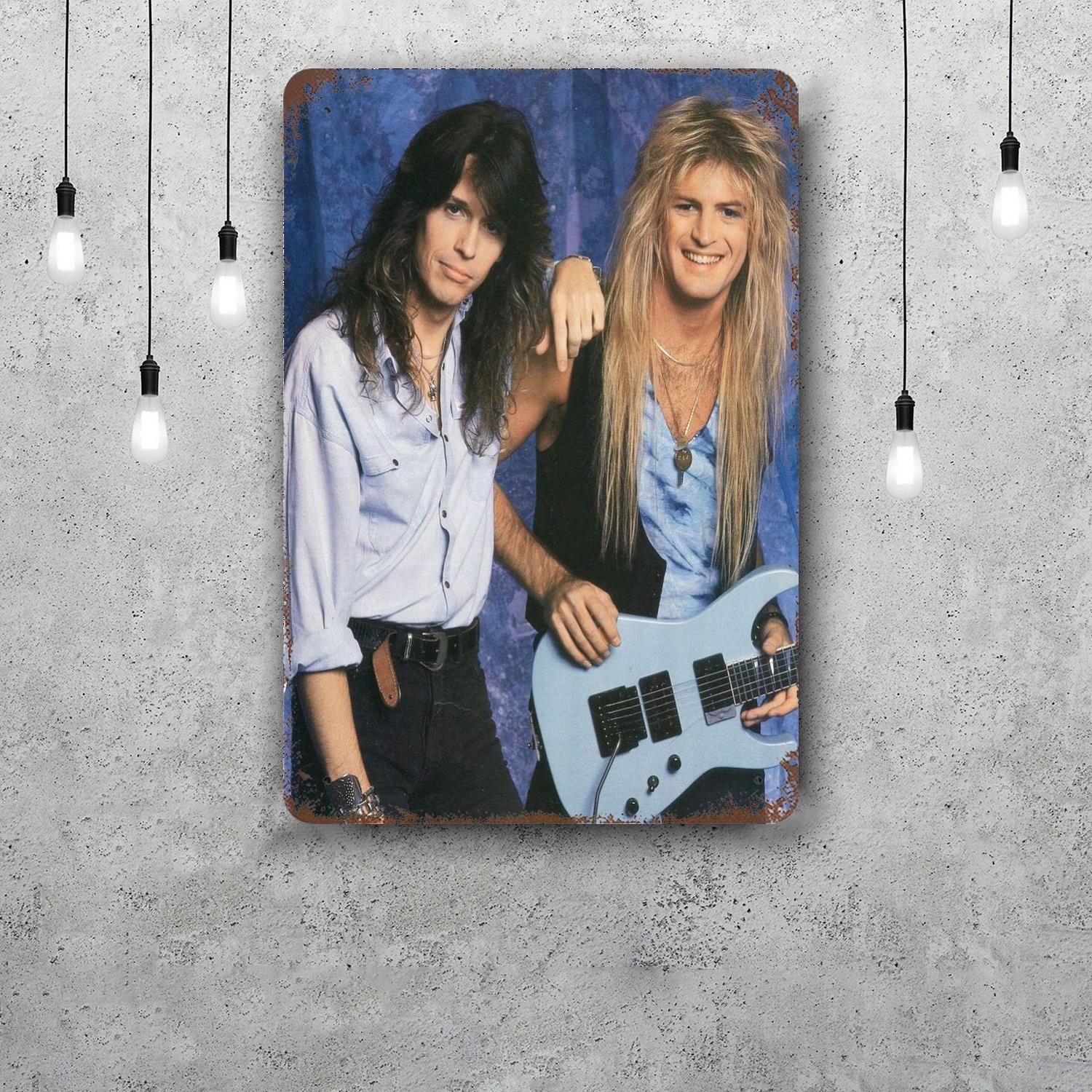 Foreigner Band Retro Vintage Blechschild Poster Dekorative Plakette Metallplatte Wanddekor 20x30cm（7.8x11.8inch）