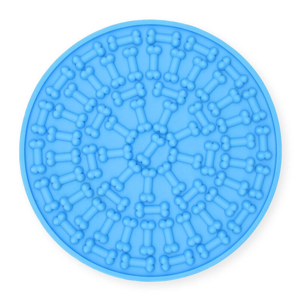 

Домашний щенок собака лизательный коврик отвлекающий медленная кормушка лизательные коврики лики-маты для собак лакомство синий