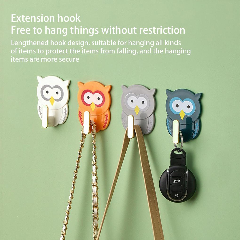Hanger Wall Hanging Self-adhesive Storage Hook Punch Free Bathroom Bedroom Living Room Scarf Keys Towel Holder Organizer