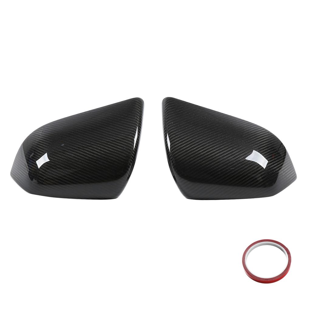 2pcs Side Rearview Mirror Cover Dry Carbon Replacement for 2021+(Light Color )