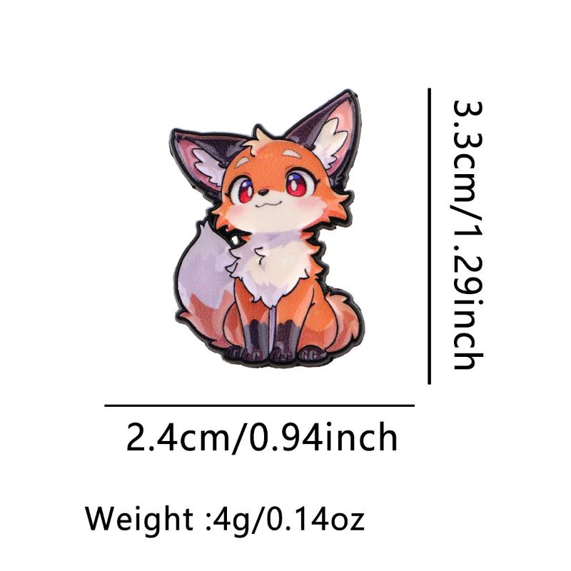 Brose Smălțuite Drăguțe Vulpe Broșă Metalică Rucsac Pălărie Geantă Guler Insigne Rever Colecție Bijuterii Cadou