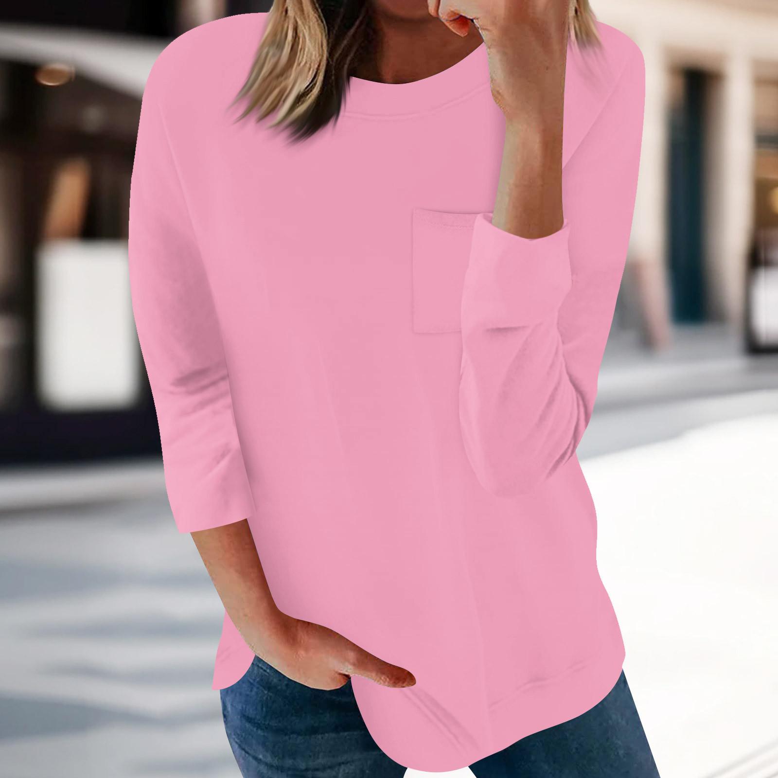 Женская мода для отдыха с семиточечным рукавом и круглым вырезом — фото 8