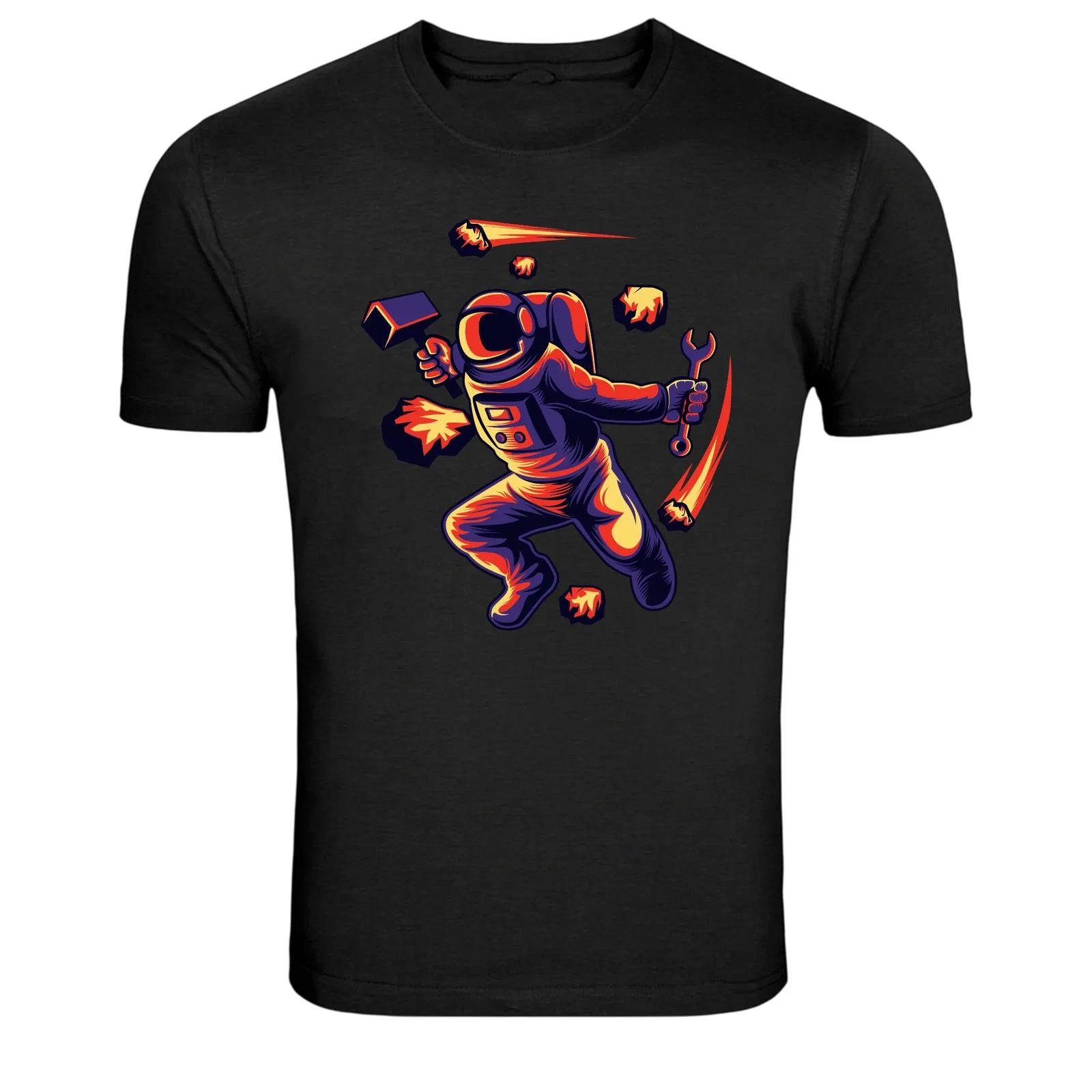 Astronaut Space Mechanic With Tools Graphic T-Shirt 3XL
