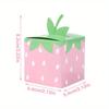 50pcs Strawberry Gift Boxes Cute Fruit Strawberry Party Treat Box Gift Wrap Box for Themed Birthday Party Jewelry Making Display & Packaging Supplies