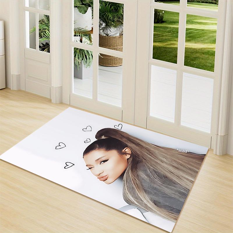 Heartful Ariana Grande Carpet Rug Soft Washable Antislip Home Living Room Sofa Mats Personalized Christmas Rug