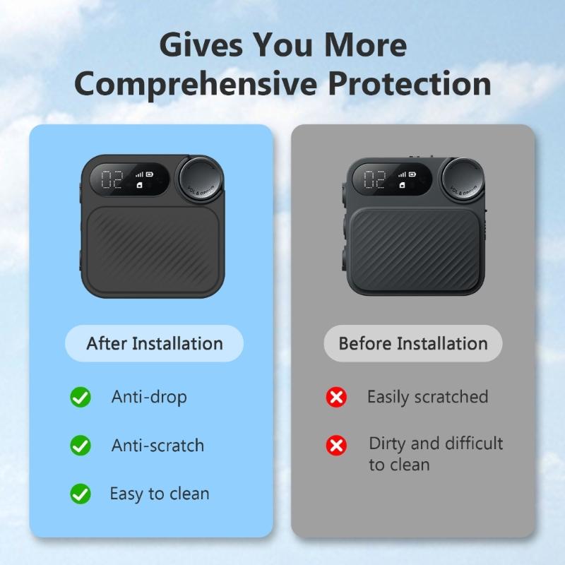 Nárazuvzdorné silikonové pouzdro Obal pro sportovní obousměrnou radiostanici Lehký přenosný design Pro venkovní dobrodružství