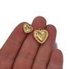 5pcs Stainless Steel Classical Heart Pendant Charms for DIY Jewelry Making Women Necklace Accessories Findings Earrings Supplies