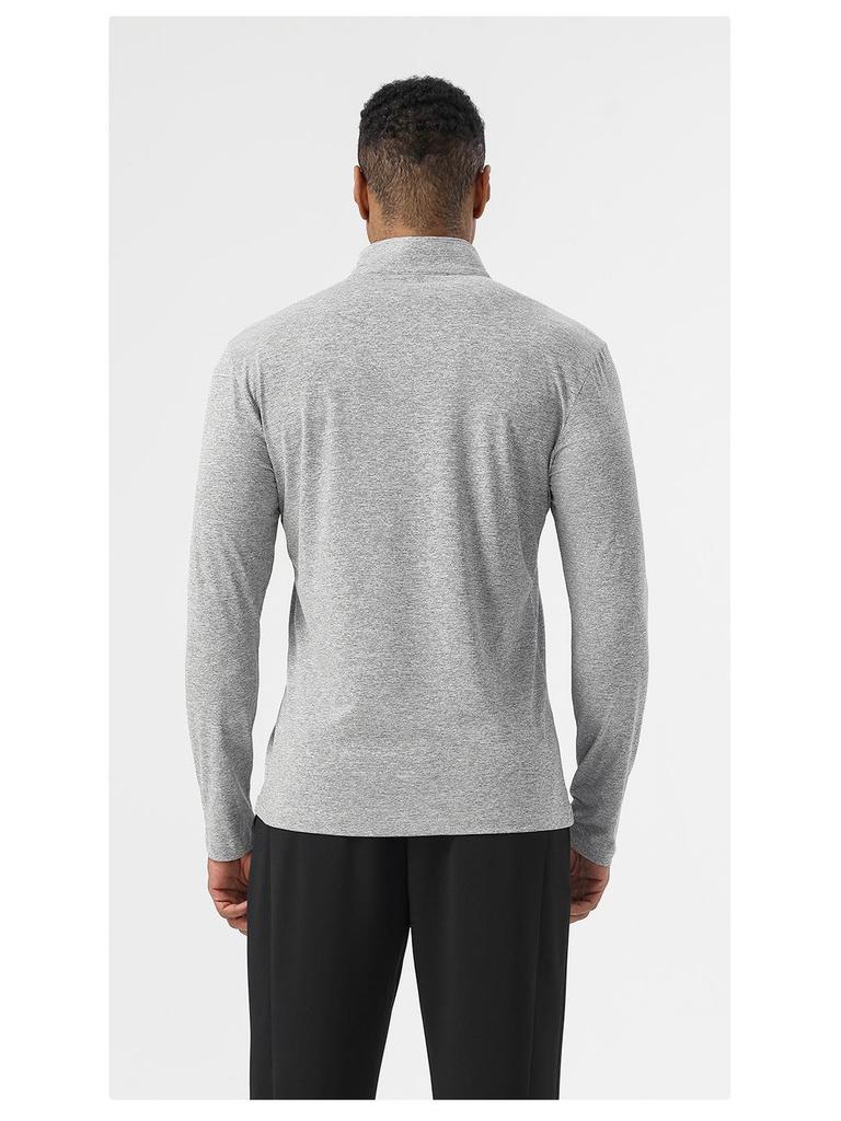 Men's Moisture-Wicking Half-Zip Long-Sleeve Henley for Hiking, Fitness, and Running