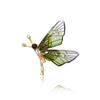European-American Retro Dragonfly & Bee Rhinestone Brooch Pin