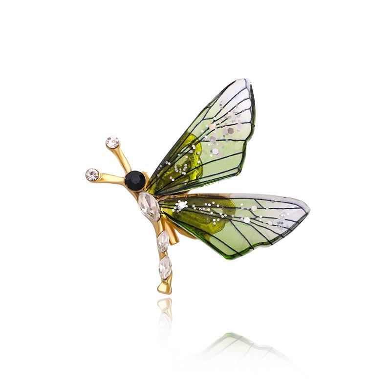 European-American Retro Dragonfly & Bee Rhinestone Brooch Pin