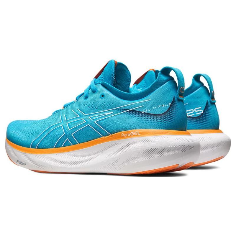 Asics Gel Nimbus 25 Island Blue Sun Peach Sneaker 1011B547-400