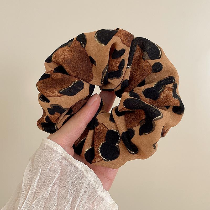 

Винтажная резинка для волос с леопардовым принтом, головной убор для женщин 2024 года, осень-зима, корейские резинки для волос с хвостиком, аксессуары для волос One Size
