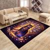 Mystical Cat with Colorful Halo Pattern Rug Carpets for Bedroom Living Room Sofa Mat Creative Door Mat Cloakroom Home Decor