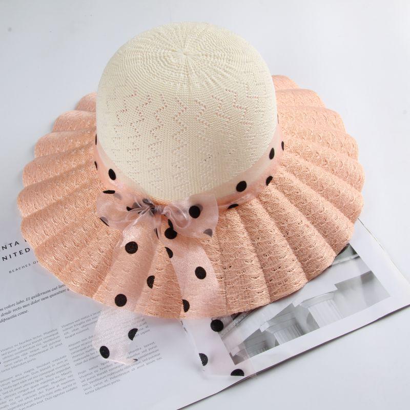 Women's Fashionable Sun Protection Wide Brim Straw Hat for Summer Beach and Scenic Outings
