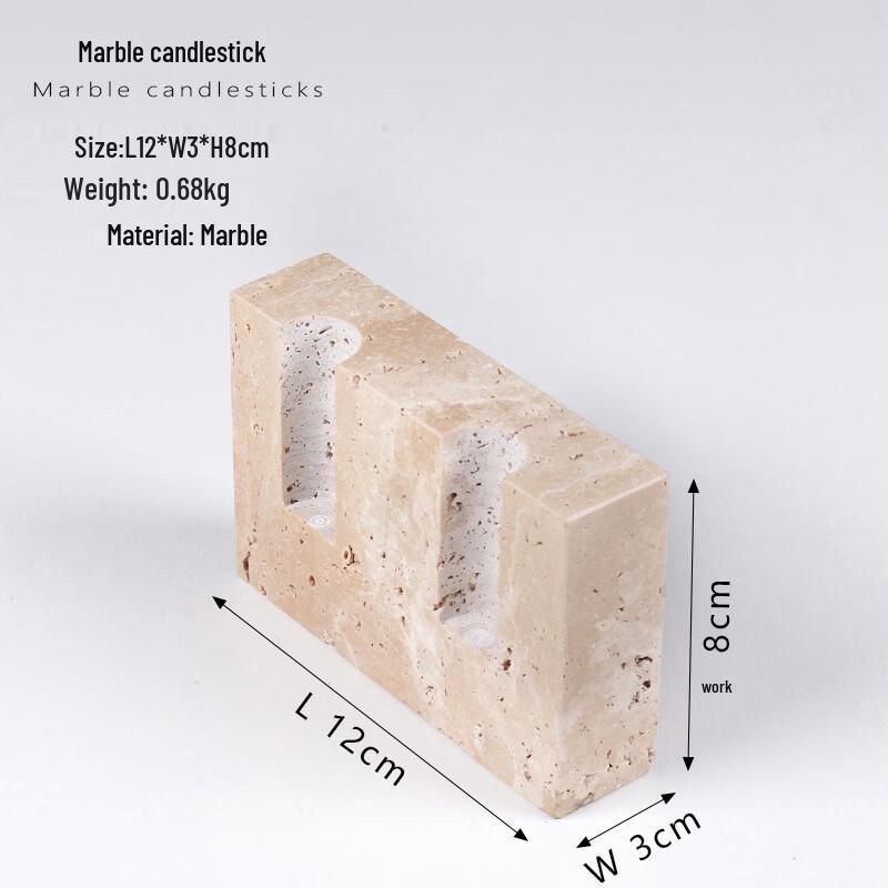 Подсвечник из акрила в стиле травертина Абай