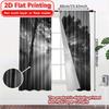 2D Flat Printing  2pcs Mystic Pines Popular Light Filtering Curtains 100% Polyester Curtains Room Decor Suitable for Living Room