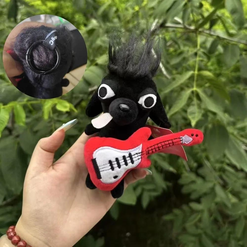 Magnetic Stuffed Animals Chihuahua Plush Keychain Puppy Pet Black Color Stuffed Chihuahua Doll Kawaii Chihuahua Doll Keyring