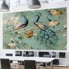 2D flat surface one-piece elegant peacock background fabric highly suitable for home decoration and birthday parties