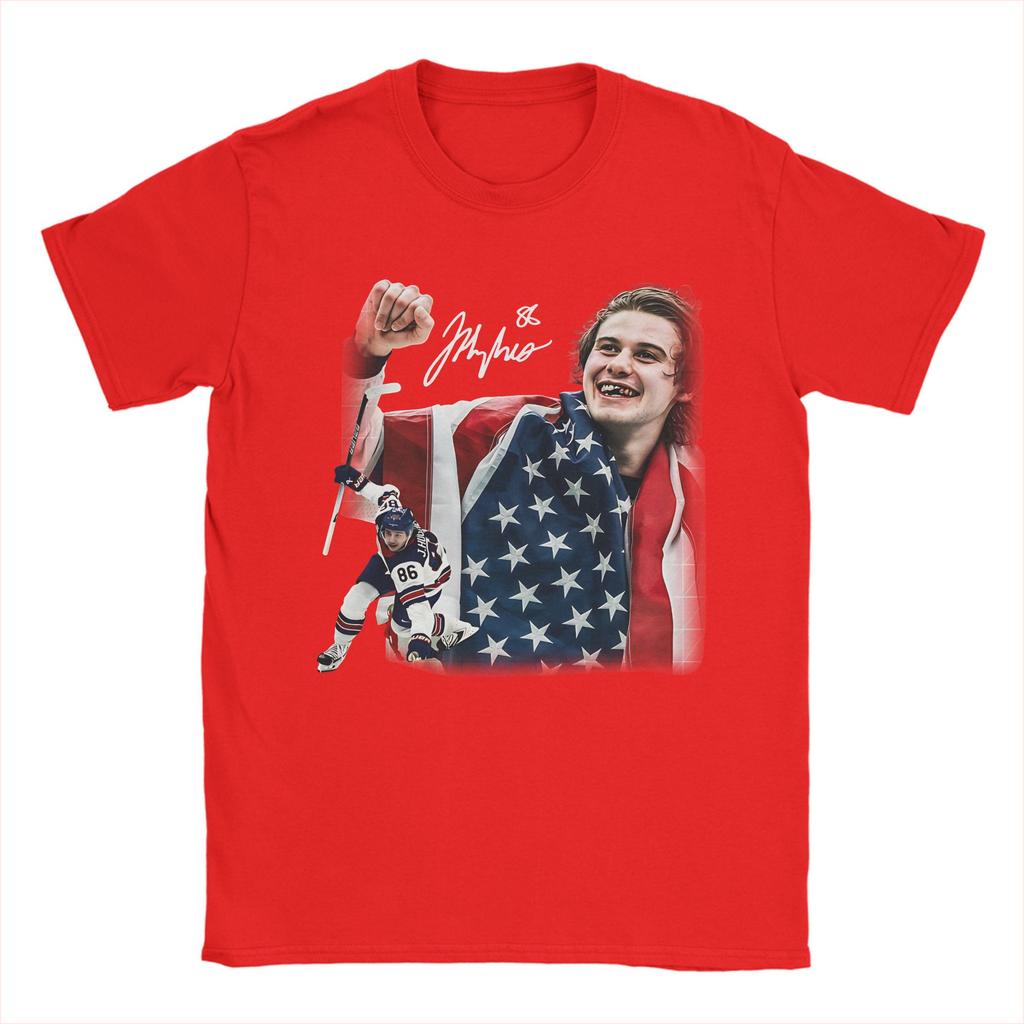 Unisexs Womens Jack Hughes Gold Medal T Shirt Pure Cotton Printed TShirt Top Clothing