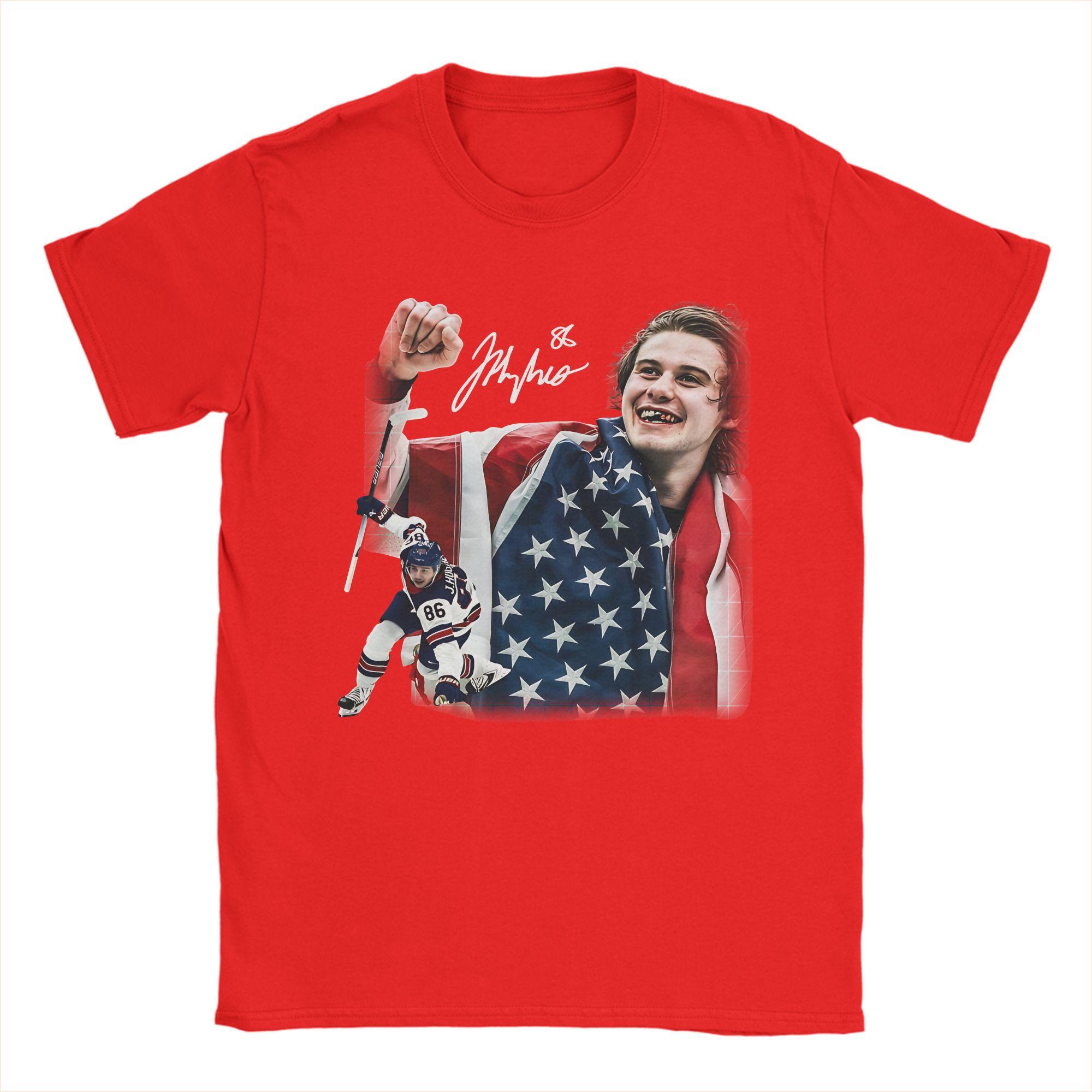 Unisexs Womens Jack Hughes Gold Medal T Shirt Pure Cotton Printed TShirt Top Clothing S