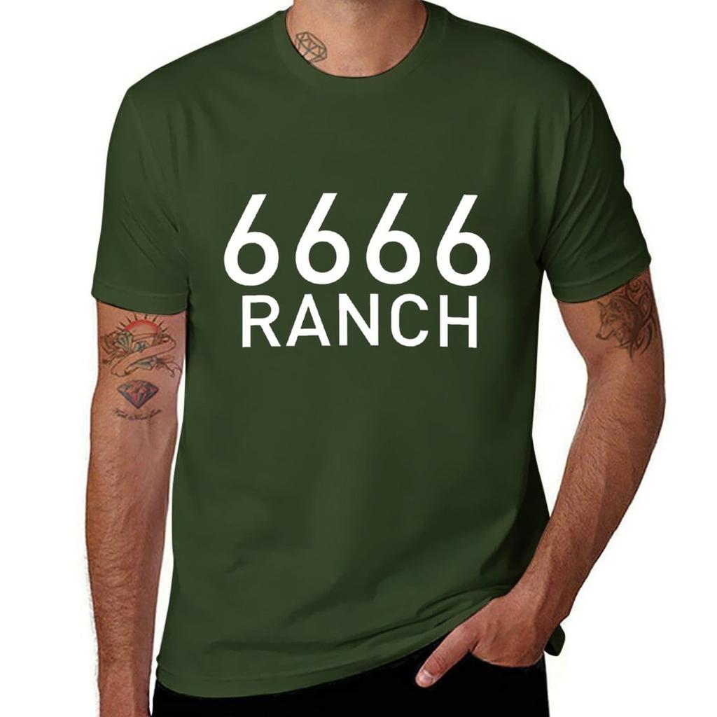 6666 Ranch Four Sixes Ranch T-Shirt Blanks Aesthetic Clothes Mens Champion T Shirts