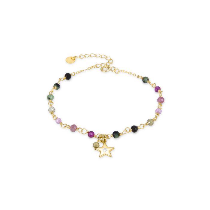 Bracelet - LUXENTER - Suor - Argent 925 - Or Jaune 18K - Cristal Multicolore